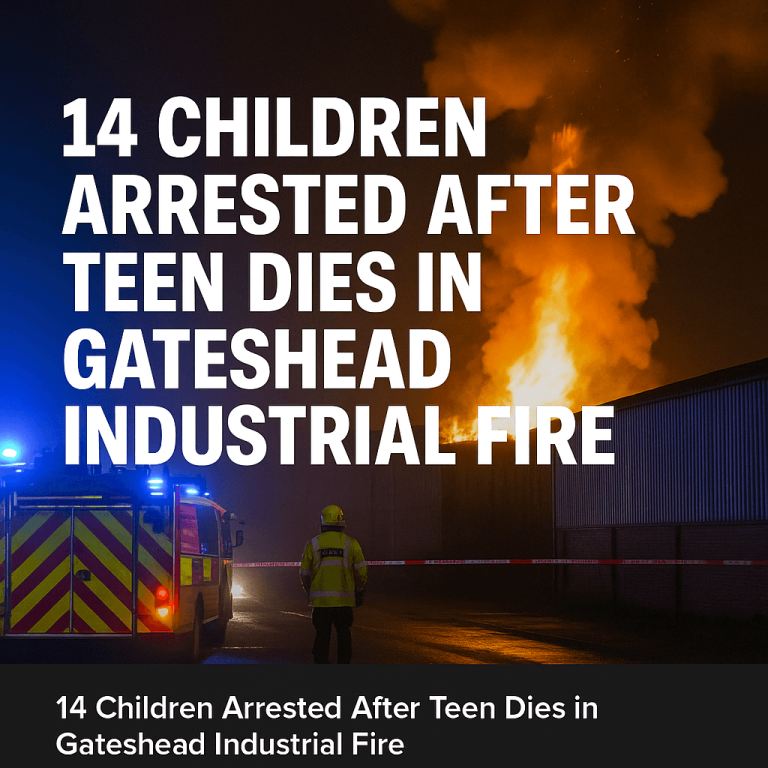 14 Children Arrested After Teen Dies in Gateshead Industrial Fire