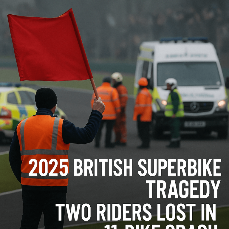 Bike Crash During British Superbike Championship